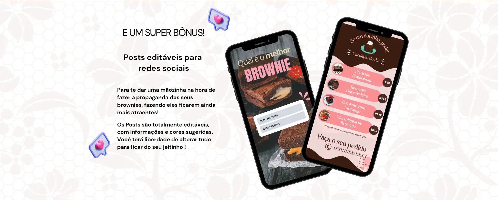 Super Bônus — Posts editáveis para redes sociais